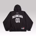 Balenciaga Basketball Series Large Fit Hoodie Black