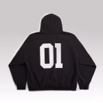 Balenciaga Basketball Series Large Fit Hoodie Black - Image 4