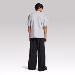 Balenciaga Cursive Medium Fit T-shirt Light Heather Gray - Image 4