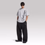 Balenciaga Cursive Medium Fit T-shirt Light Heather Gray - Image 6