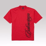 Balenciaga Cursive Medium Fit T-shirt Red