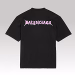 Balenciaga Diy Balenciaga Back Medium Fit T-Shirt Black - Image 3