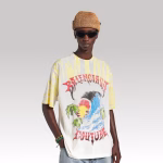 Balenciaga Extreme Tie Dye Medium Fit T-Shirt White - Image 2