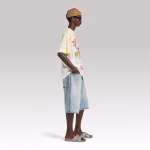 Balenciaga Extreme Tie Dye Medium Fit T-Shirt White - Image 3