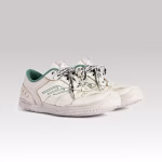 Balenciaga Hamptons Medium Worn-out Sneaker White & Green - Image 2