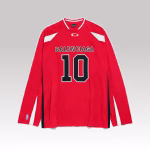 Balenciaga Nba Collaboration Oversized Long Sleeve T-shirt Red