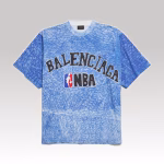 Balenciaga Nba Collaboration Oversized T-Shirt Blue