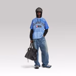 Balenciaga Nba Collaboration Oversized T-Shirt Blue - Image 3