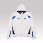 Balenciaga Nba Collaboration Oversized Zip-up Hoodie White