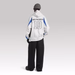 Balenciaga Nba Collaboration Oversized Zip-up Hoodie White - Image 6