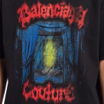 Balenciaga Salon De Couture Medium Fit T-Shirt Black - Image 3