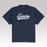Balenciaga Luxury Script Oversized T-shirt Blue