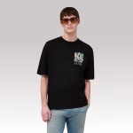 Amiri MA Floral Oversized Tee Black - Image 3