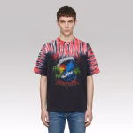 Balenciaga Extreme Tie Dye Medium Fit T-Shirt Black - Image 2
