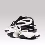 Balmain Chunky Unicorn Sneaker White & Black - Image 4