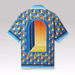 Casablanca L'Arche De Nuit Cuban Collar Silk Shirt - Image 2