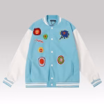 Louis Vuitton College Jacket Light Blue & White
