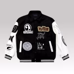 Louis Vuitton College Jacket Black & White