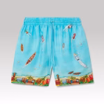 Casablanca Maison Sur Piloti Silk Shorts