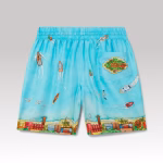 Casablanca Maison Sur Piloti Silk Shorts - Image 2