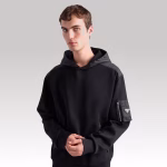 Prada Cotton Fleece Hoodie with Re-Nylon Details - Image 2