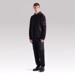 Prada Cotton Fleece Hoodie with Re-Nylon Details - Image 4