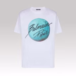 Balmain Paris Logo & Planet T-Shirt