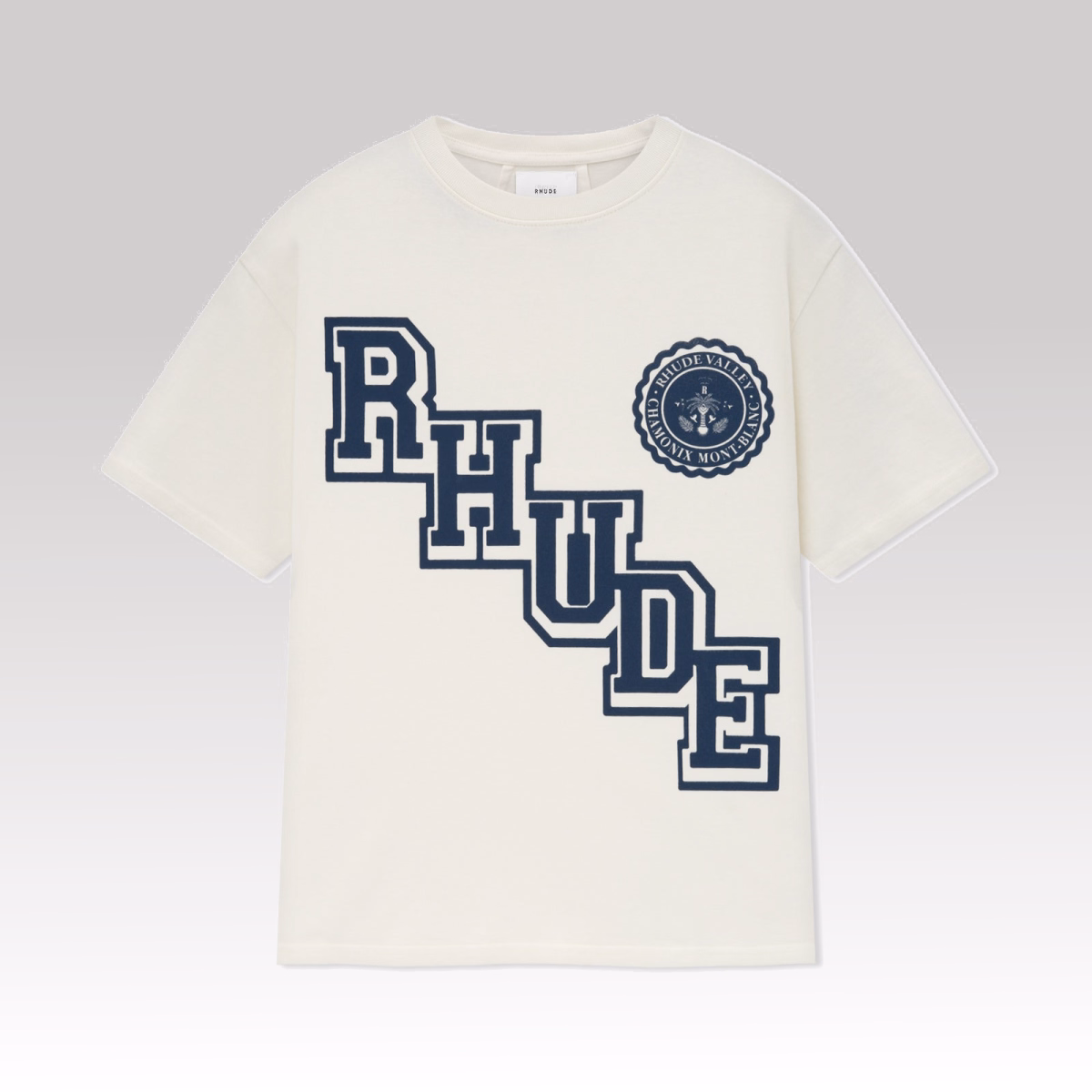 RHUDE COLLEGIATE CREST TEE 2_3_00000 Rhude Collegiate Crest Tee - Image 1